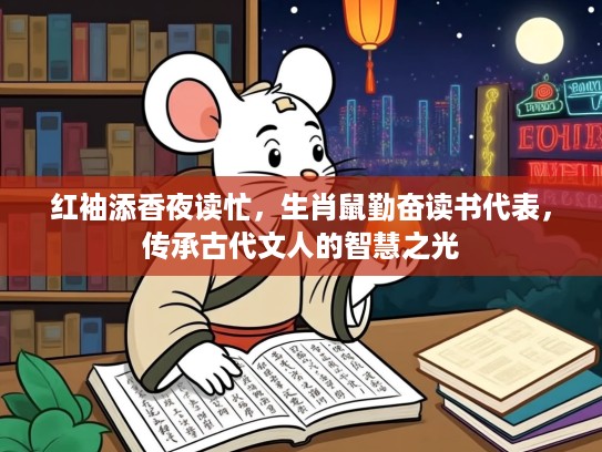红袖添香夜读忙，生肖鼠勤奋读书代表，传承古代文人的智慧之光