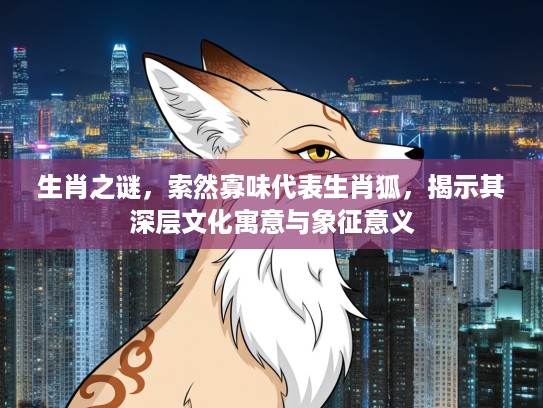 生肖之谜，索然寡味代表生肖狐，揭示其深层文化寓意与象征意义