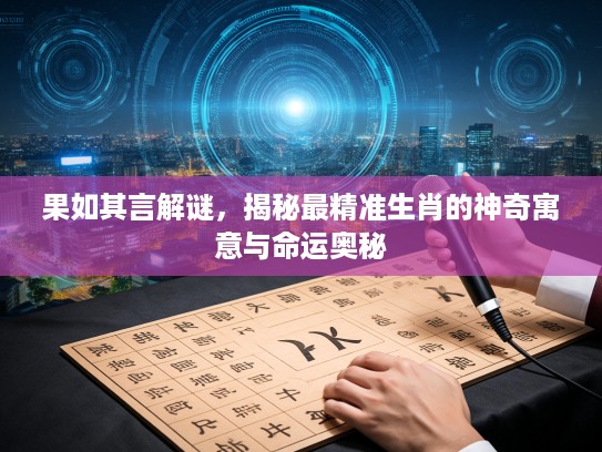 果如其言解谜，揭秘最精准生肖的神奇寓意与命运奥秘