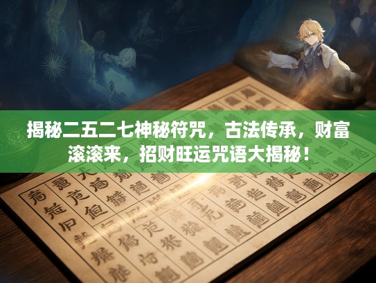 揭秘二五二七神秘符咒，古法传承，财富滚滚来，招财旺运咒语大揭秘！