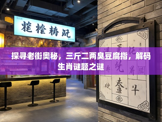 探寻老街奥秘,三斤二两臭豆腐指,解码生肖谜题之谜 探寻老街奥秘,三斤二两臭豆腐指,解码生肖谜题之谜