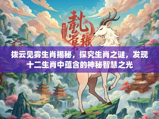 拨云见雾生肖揭秘,探究生肖之谜,发现十二生肖中蕴含的神秘智慧之光 拨云见雾生肖揭秘,探究生肖之谜,发现十二生肖中蕴含的神秘智慧之光