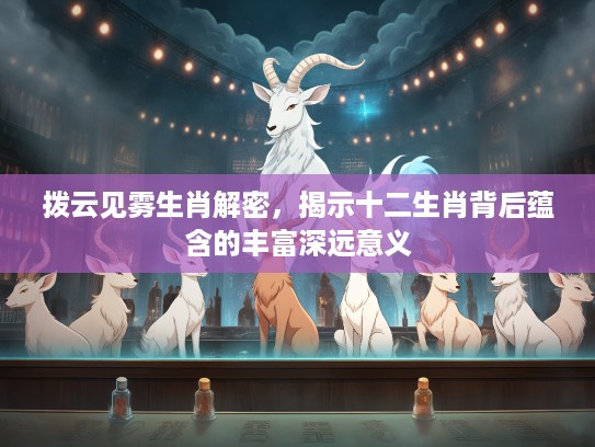 拨云见雾生肖解密，揭示十二生肖背后蕴含的丰富深远意义
