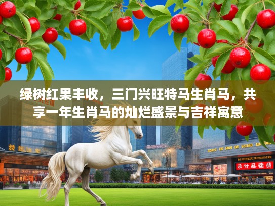 绿树红果丰收，三门兴旺特马生肖马，共享一年生肖马的灿烂盛景与吉祥寓意
