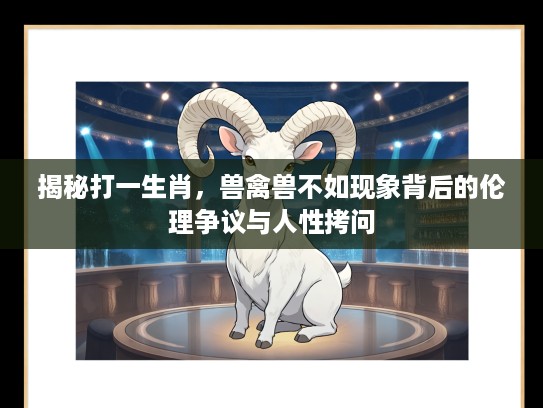 揭秘打一生肖，兽禽兽不如现象背后的伦理争议与人性拷问