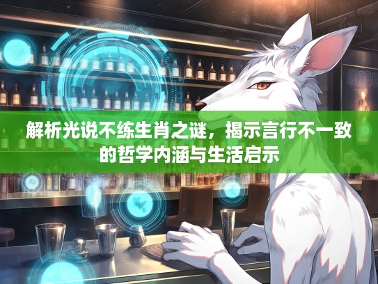 解析光说不练生肖之谜,揭示言行不一致的哲学内涵与生活启示 解析光说不练生肖之谜,揭示言行不一致的哲学内涵与生活启示