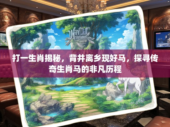 打一生肖揭秘,背井离乡现好马,探寻传奇生肖马的非凡历程 打一生肖揭秘,背井离乡现好马,探寻传奇生肖马的非凡历程