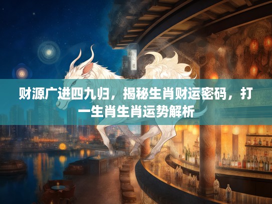 财源广进四九归,揭秘生肖财运密码,打一生肖生肖运势解析 财源广进四九归,揭秘生肖财运密码,打一生肖生肖运势解析