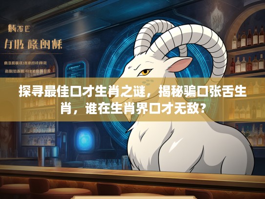 探寻最佳口才生肖之谜,揭秘骗口张舌生肖,谁在生肖界口才无敌? 探寻最佳口才生肖之谜,揭秘骗口张舌生肖,谁在生肖界口才无敌?