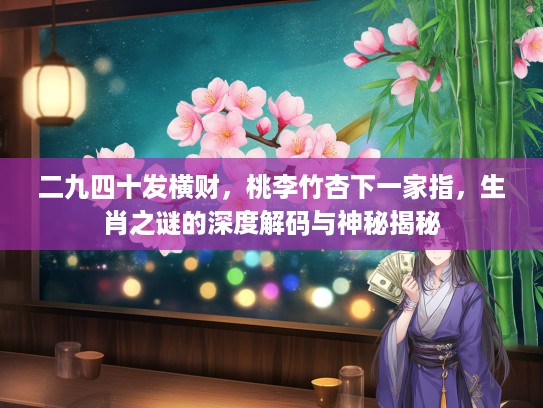 二九四十发横财，桃李竹杏下一家指，生肖之谜的深度解码与神秘揭秘
