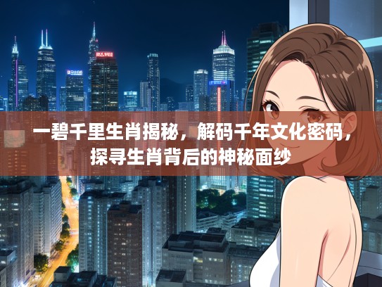 一碧千里生肖揭秘，解码千年文化密码，探寻生肖背后的神秘面纱