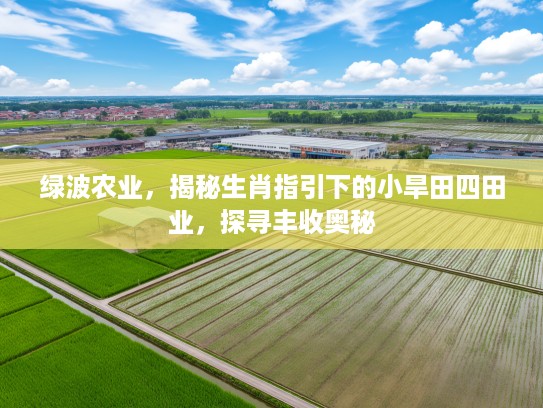 绿波农业,揭秘生肖指引下的小旱田四田业,探寻丰收奥秘 绿波农业,揭秘生肖指引下的小旱田四田业,探寻丰收奥秘