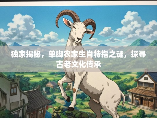 独家揭秘，单脚农家生肖特指之谜，探寻古老文化传承