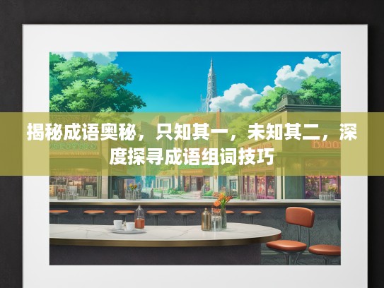 揭秘成语奥秘，只知其一，未知其二，深度探寻成语组词技巧