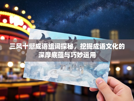 三风十愆成语组词探秘，挖掘成语文化的深厚底蕴与巧妙运用