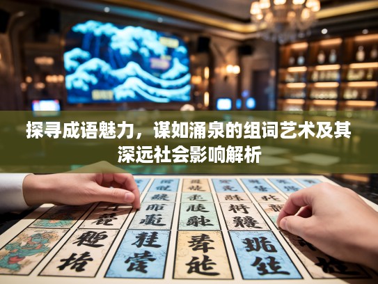 探寻成语魅力,谋如涌泉的组词艺术及其深远社会影响解析 探寻成语魅力,谋如涌泉的组词艺术及其深远社会影响解析