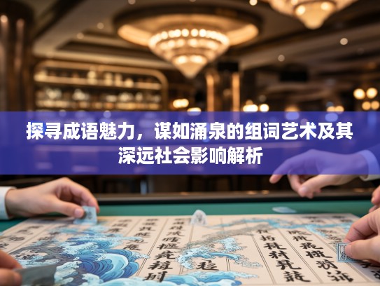 探寻成语魅力,谋如涌泉的组词艺术及其深远社会影响解析 探寻成语魅力,谋如涌泉的组词艺术及其深远社会影响解析
