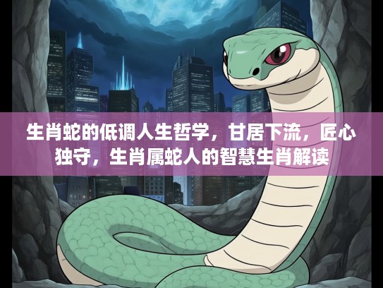 生肖蛇的低调人生哲学,甘居下流,匠心独守,生肖属蛇人的智慧生肖解读 生肖蛇的低调人生哲学,甘居下流,匠心独守,生肖属蛇人的智慧生肖解读