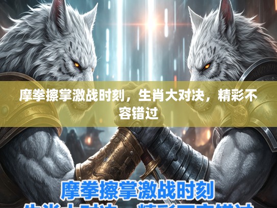 摩拳擦掌激战时刻，生肖大对决，精彩不容错过