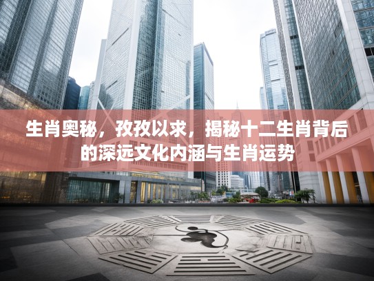 生肖奥秘，孜孜以求，揭秘十二生肖背后的深远文化内涵与生肖运势